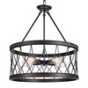 CWI Lighting Amazon 5 Light Drum Shade Chandelier With Gun Metal Finish - 2 of 4