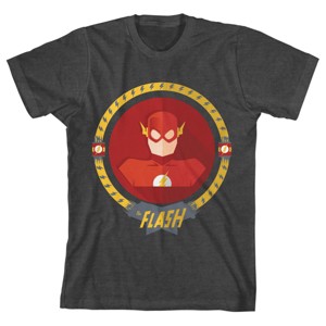 The Flash Vintage Portrait Youth Charcoal Heather Graphic Tee - 1 of 1
