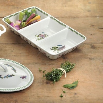 Botanic Garden Floral Ceramic 3-Section Serving Platter
