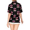 HAPPY BAY Hawaiian Shirts Womens Summer Beach Party T-Shirt Blouses Short Sleeve Vacation Button Up Dress Tee Shirts Tops for Women - 3 of 4