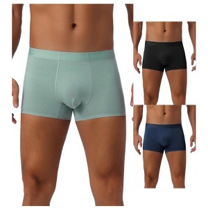 INSPIRE CHIC Men's 3 Pack Elastic Waist Solid Color Basic Boxer Briefs - 1 of 4