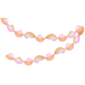 Meri Meri Peach & Pink Stitched Streamer (Pack of 1) - 1 of 4