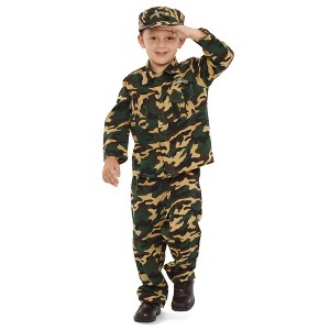 Dress Up America Deluxe Army Dress Up Costume Set For Toddler - 1 of 3