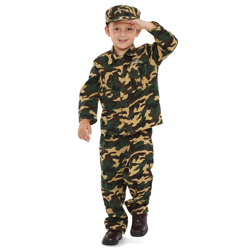 Dress Up America Deluxe Army Dress Up Costume Set For Toddler, 1 of 4