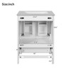 Grungis Bathroom Vanity with Single Combination Under Counter Sink and Soft Closure,Bathroom Storage Cabinet with 2 Doors and a Drawer - 3 of 4