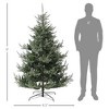 6' Artificial Wide Christmas Tree Holiday D¹Ècor, with Easy-to-Shape Branches, Auto Open, Steel Base - 3 of 4