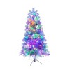 Angel Sar 6FT Silver Pre-Lit Artificial Christmas Tree, 800 Branch Tips with 300 LED Lights, 11 Lighting Modes, Hinged Full Tree - 4 of 4
