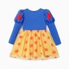 PATPAT Disney Princess Toddler Girl Snow White Floral Apple Puff Sleeve Dress - 3 of 4