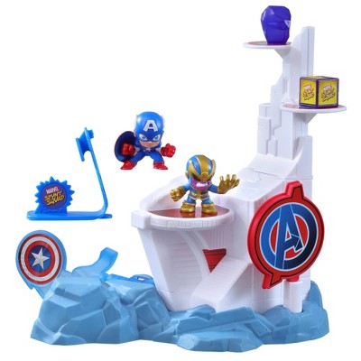 Marvel Stunt Squad Captain America Vs Thanos Tower Smash Playset