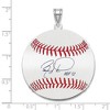 Black Bow Jewelry Sterling Silver Barry Larkin Signature LG Enamel Baseball Pendant - 4 of 4