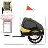 Gulches osom Dog Bike Trailer Pet Bike Wagon with Steel Frame, Hitch Coupler for Medium Dogs, Yellow - 3 of 4