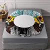 Acoinel 4 Pcs Sunflowers Cow Comforter Set with 1 Fitted Sheet, 1 Flat Sheet and 2 Pillowcases, for Kids Teens Boys Girls Adults Bedroom - 3 of 4