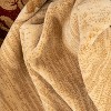 Well Woven Plain Border Damask Warms Brush Effect Soft Area Rug - 3 of 4