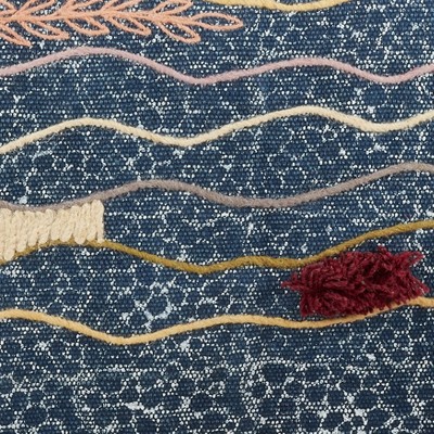 Multi-Color Cotton Embroidered Block Print Table Runner