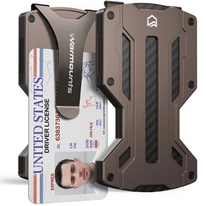 Warmounts Men Slim RFID Wallet in Carbon Fiber & Aluminum - Stylish, Secure & Perfect Valentine's Gift - 1 of 4