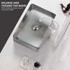 Fortune Candy Wall-Mounted Bathroom Vanity with Sink, Curved Striped Drawer Cabinet, White Round Ceramic Basin, Pre-Assembled, No Faucet - 3 of 4