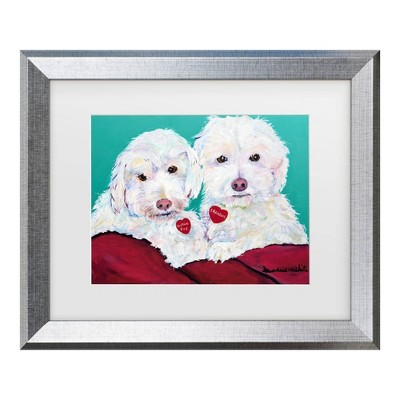 Trademark Fine Art Pat Saunders-White Rainie Matted Framed Art