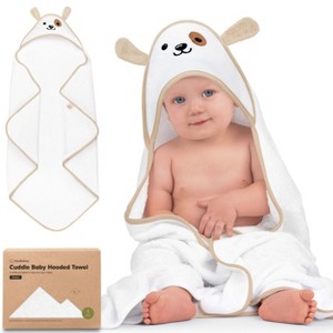 KeaBabies Cuddle Baby Hooded Towel, Organic Baby Bath Towel, Hooded Baby Towels, Baby Beach Towel for Newborn, Kids - 1 of 4