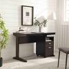 GlasFlength Desks Computer Desk Office Desk Writing Table Desk with Drawers Cabinet for Small Space Home Office, Brown, 47.25"*23.25"*30" - 2 of 4