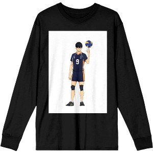 Tobio Kageyama Haikyu Anime Cartoon Character Men's Long Sleeve Graphic Tee - 1 of 2