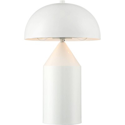 Felix 19" White Metal Dome Table Lamps Set of 2