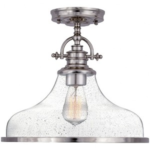 Quoizel Lighting Grant 1 - Light Semi-Flush Mount in  Brushed Nickel - 1 of 4