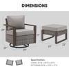 Buenhomino 4 Pieces Patio Furniture Sets, Wicker Patio Swivel Glider Chairs Set with 2 Ottoman, Outdoor Furniture Set for Outside Porch and Backyard - 3 of 4