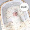 Muslin Baby Swaddle Blanket & Burp Cloth Set - 100% Organic & Breathable Cotton Cloth to Wrap Newborns - Skin Friendly Baby Essentials for Swaddling - 2 of 4