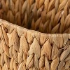 Aoibox Wicker Trash Can with Built-in Handle, Hand-Woven Water Hyacinth Waste Basket for Bathroom, Bedroom, Office, Boho Decor, 1 Pack - 4 of 4