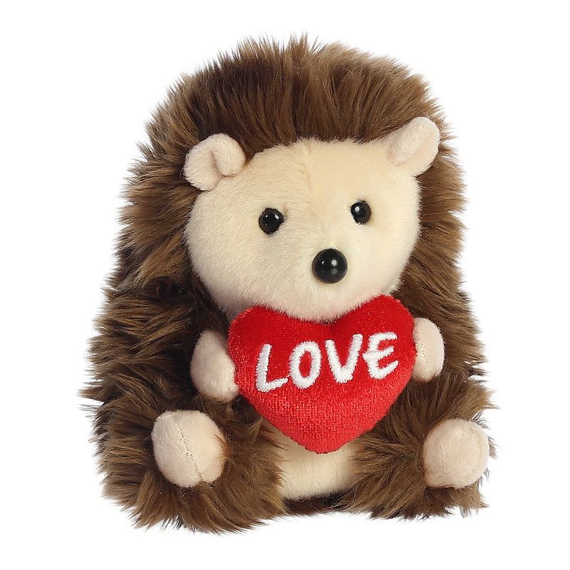Aurora Mini Love Hedgehog Rolly Pet Round Stuffed Animal Brown 5", 2 of 6