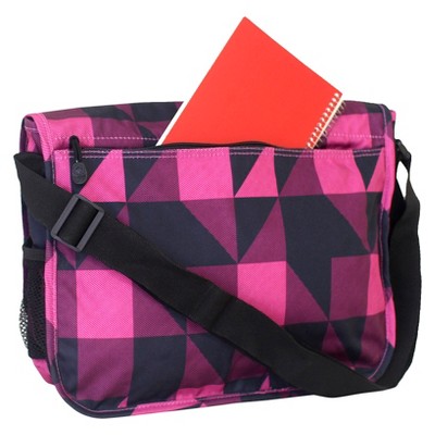 J World Terry Messenger Bag- Block Pink