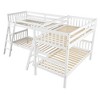 PAGED Twin Size Loft Bed with L-Shaped Desk, Modern Metal Bed Frame with Ladder and Guardrails for Bedroom - 2 of 4