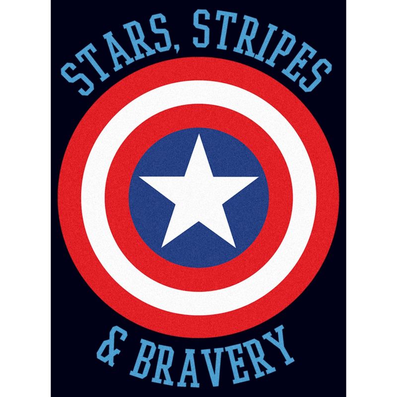 Women's Marvel Avengers Captain America Stars Stripes & Bravery T-Shirt, 2 of 6