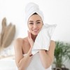 Unique Bargains Bathroom Hotel Spa Striped Comfort Pure Cotton Washcloths 12 Packs - 3 of 4