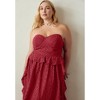 June + Vie by Roaman's Women's Plus Size Ruffled Peplum Corseted Midi Dress - 4 of 4