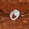 Slickblue Women’s 1.75CT Clear CZ Wedding Set, Rhodium-Finished Chevron Band, Classic Style, Sizes 5-10 - 3 of 3