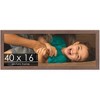 PosterPalooza | Panoramic Shabby Chic Brown Picture Frame - UV Acrylic, Foam Board Backing, Hanging Hardware - 2 of 4