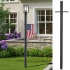 C Cattleya Matte Black Aluminum Outdoor Direct Burial Post Light Pole with Flag Arm - 2 of 4