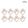 Unique Bargains Metal Bow-knot Decorative Wear Resistant Napkin Ring 8 Pcs - 3 of 4
