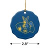 University of Missouri - Kansas City Primary Logo Porcelain Scalloped Holiday Christmas Tree Ornament - 3 of 4