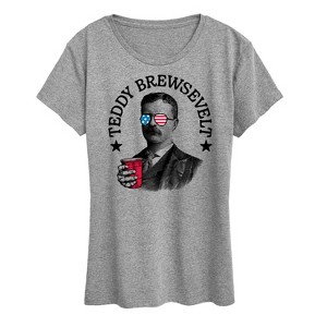 Women's - Instant Message - Teddy Brewsevelt Short Sleeve Graphic T-Shirt - 1 of 4