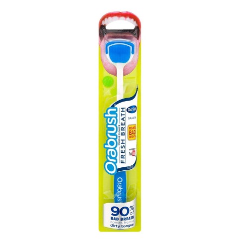 GUM® Dual Action Tongue Cleaner Brush/Scraper, 1ct