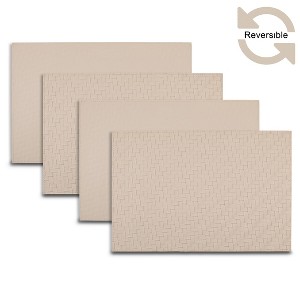 Dainty Home Lausanne Reversible Premium Vegan Leather 12" x 18" Placemats Set of 4 - 1 of 3