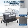 Bedside Bassinet Baby Bassinet for Baby, 3 in 1 Bedside Sleeper with Baby Co-Sleeper Travel Crib with Detachable Mosquito Net & Adjustable Height - 3 of 4