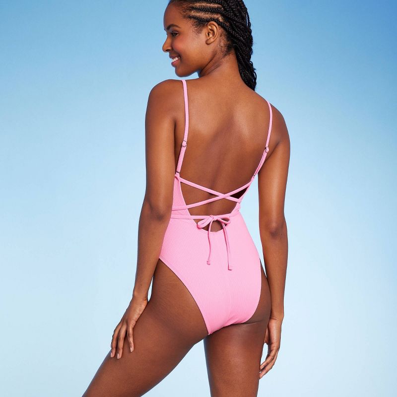 Women's Wrap Cut Out Extra Cheeky One Piece Swimsuit - Wild Fable™, 5 of 9