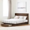 South Shore Full/Queen Tao Bed and Headboard Brown/Natural Walnut: Contemporary Platform with Storage Drawer - 4 of 4