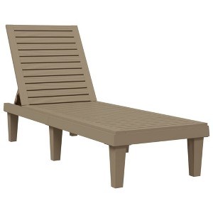 vidaXL Sun Lounger Light brown Polypropylene 61.0 x 22.8 x 32.7 in - 1 of 4
