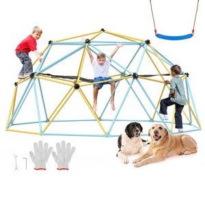 VEVOR Climbing Dome, for Kids 3 to 10 Years Old,10FT Geometric Dome Climber with Hammock and Swing,  Jungle Gym Supports 750LBS and Easy Assembly - 1 of 4