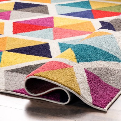 Maris Multicolor Geometric Synthetic Area Rug