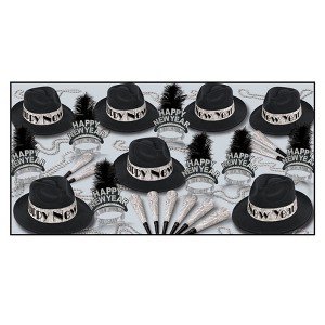 Beistle New Year Swingin' Silver Assortment Contains 125 items for your party of 50 guests Silver - 1 of 2